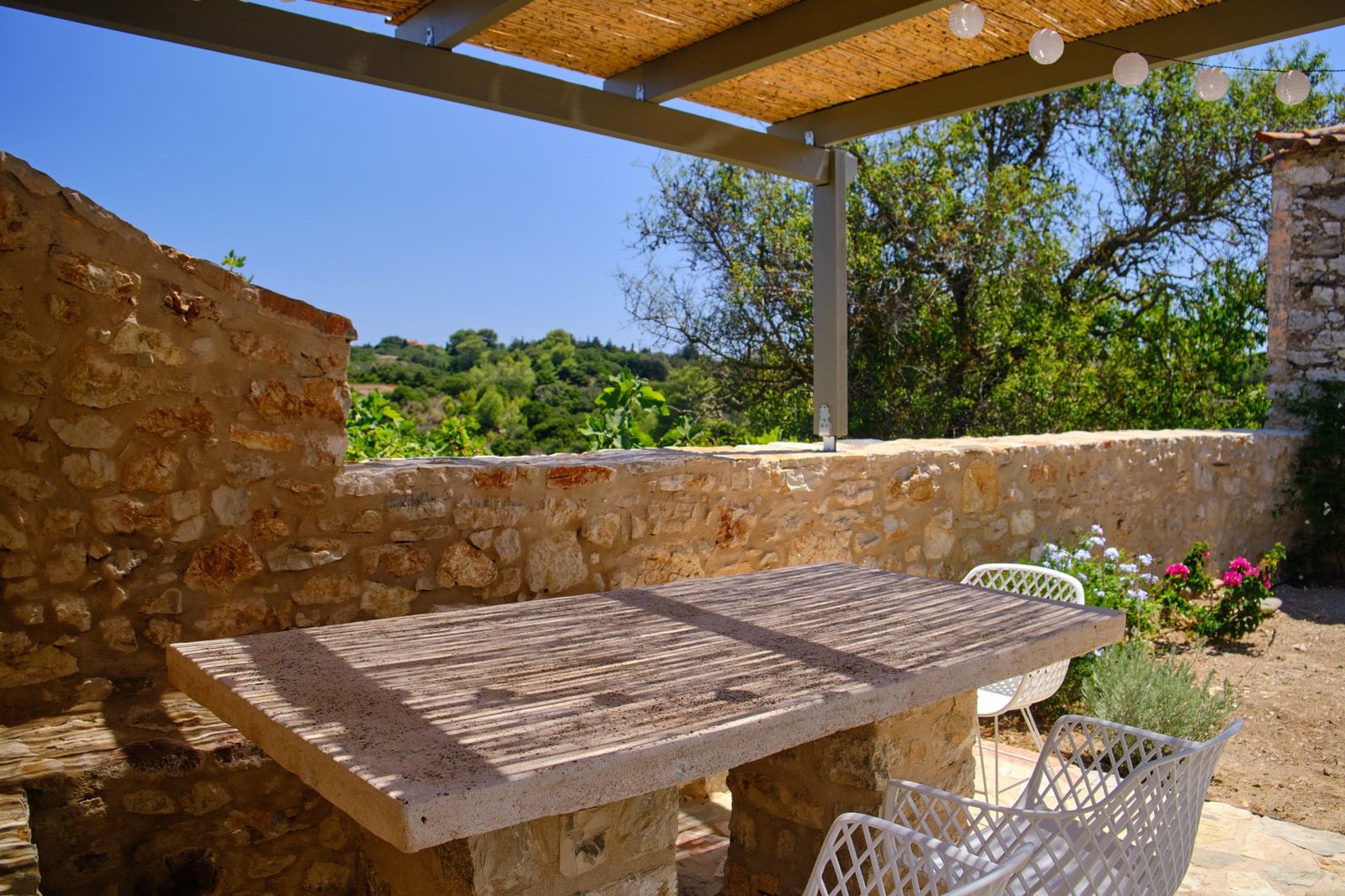 Dining area with countryside views